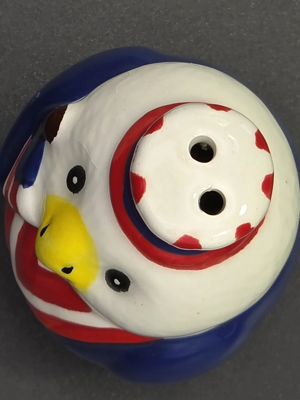 Anthropomorphic Patriotic Bald Eagle Ceramic Salt Or Pepper Shaker